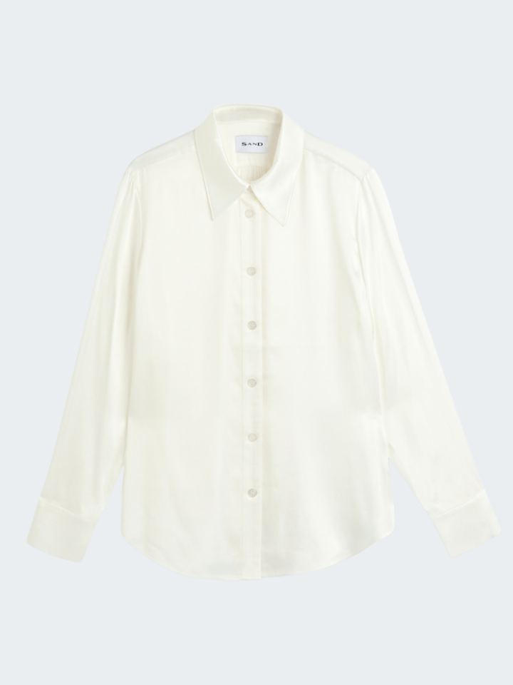 Long Sleeve Silk Stretch Shirt