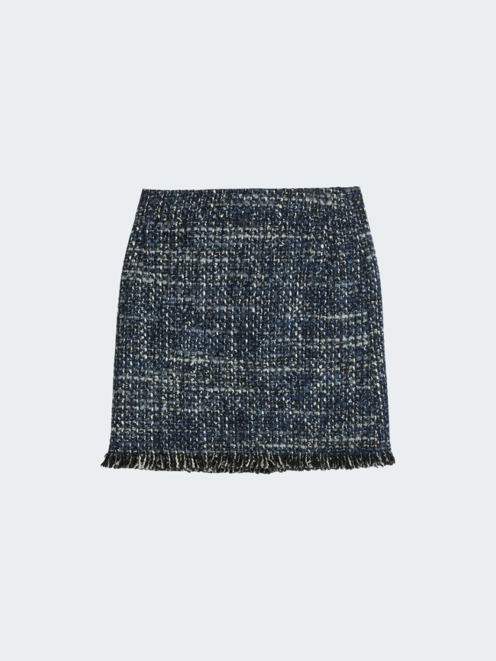 Fringed Fancy Boucle Skirt