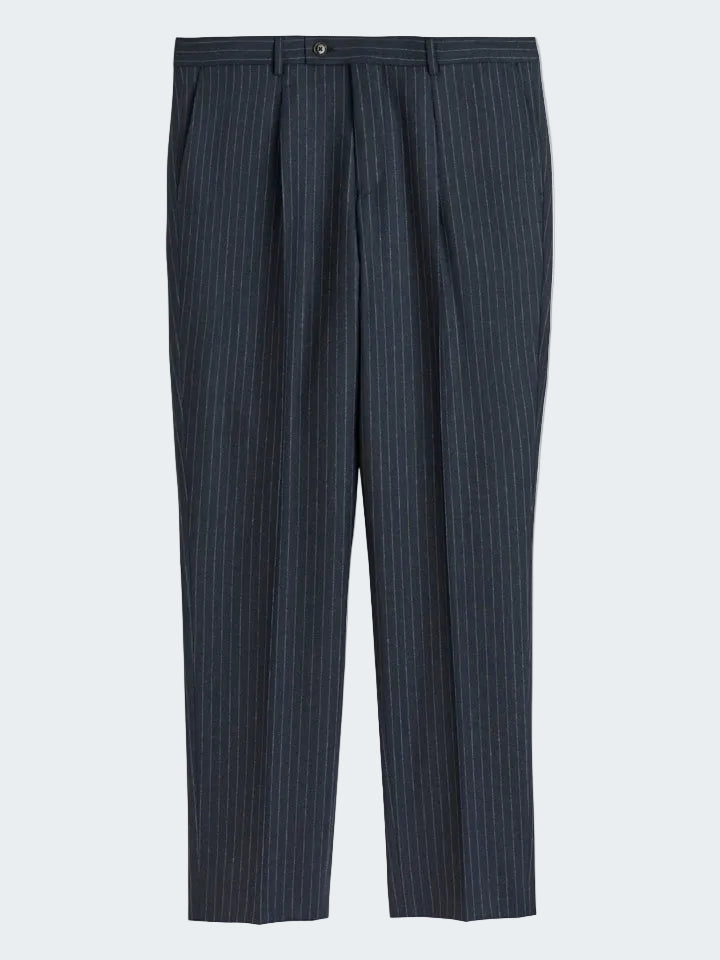 Pinstripe Flannel With Stretch Trousers