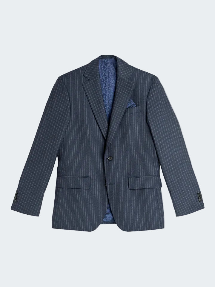 Pinstripe Flannel With Stretch Blazer