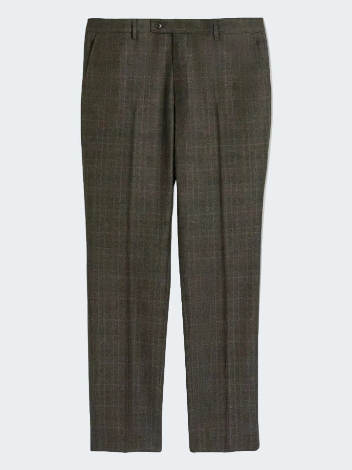 Super 110's Fine Flannel Check Trousers