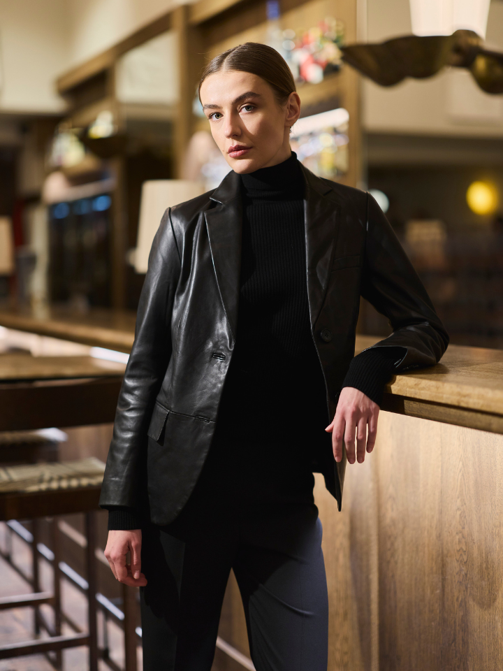 Genuine Soft Leather Blazer
