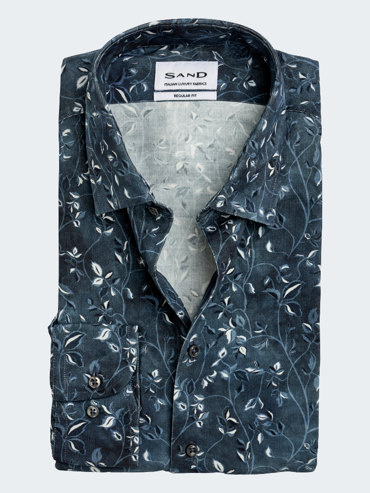 Fine Corduroy Printed Shirt - Regular