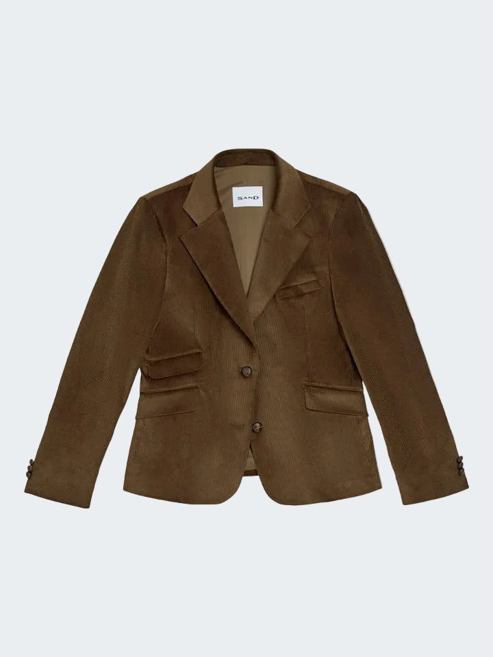 Corduroy notched lapel blazer