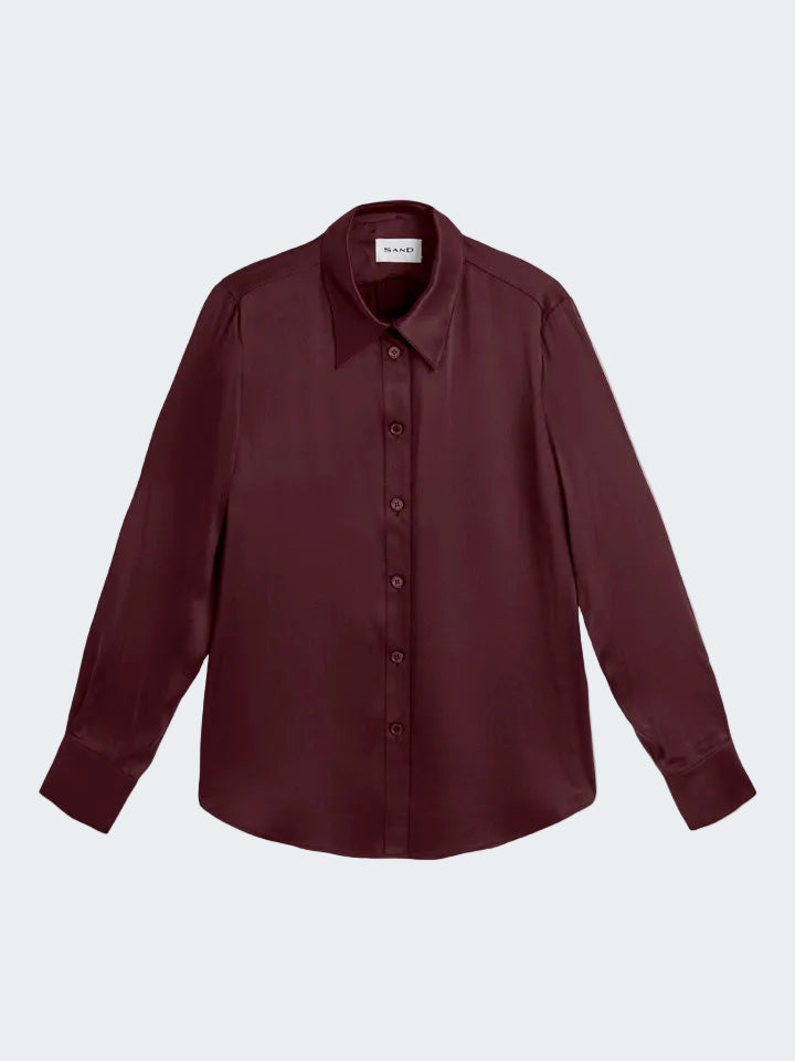 Long Sleeve Silk Stretch Shirt