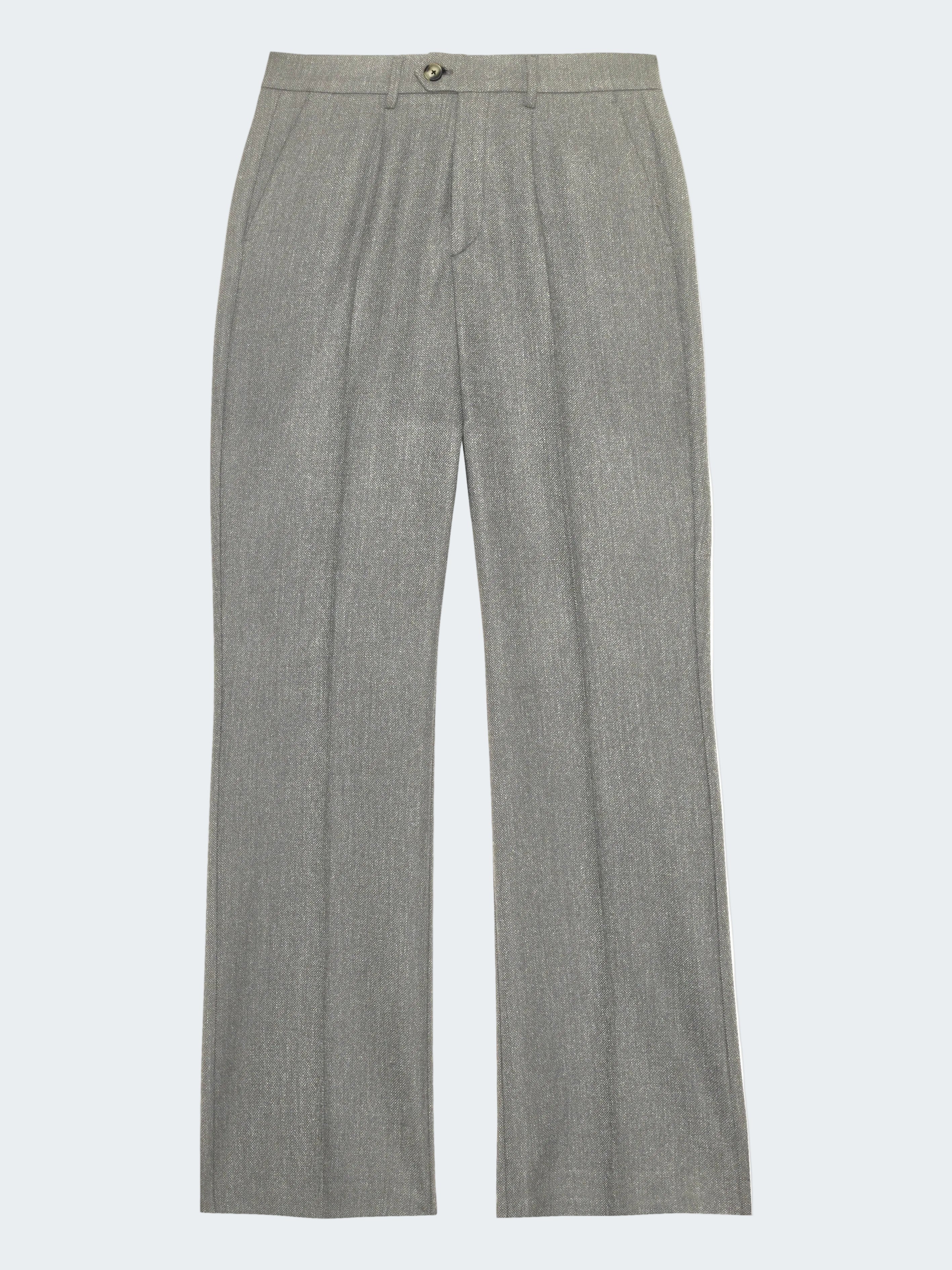 Straight Tailored Trousers in Tweed Structure with Stretch