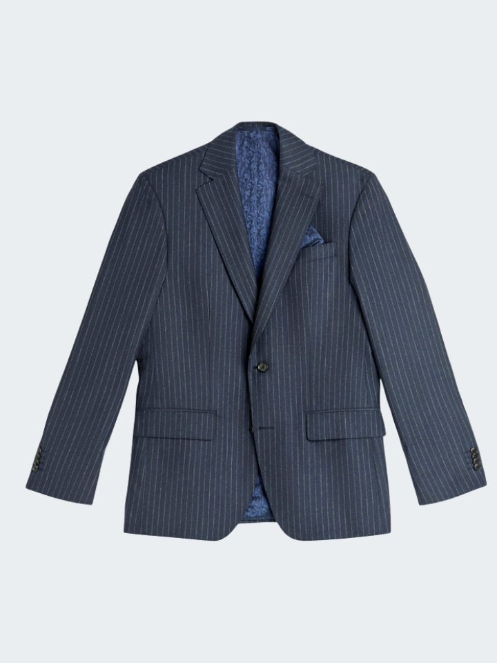 Pinstripe Flannel With Stretch Blazer