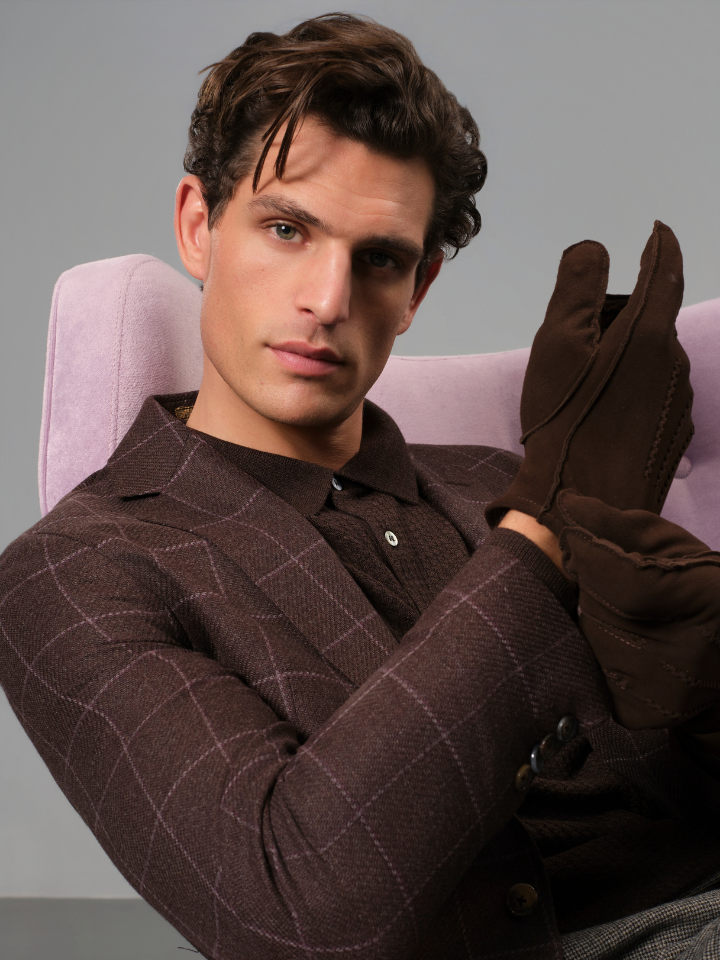 Cashmere Wool Check Blazer