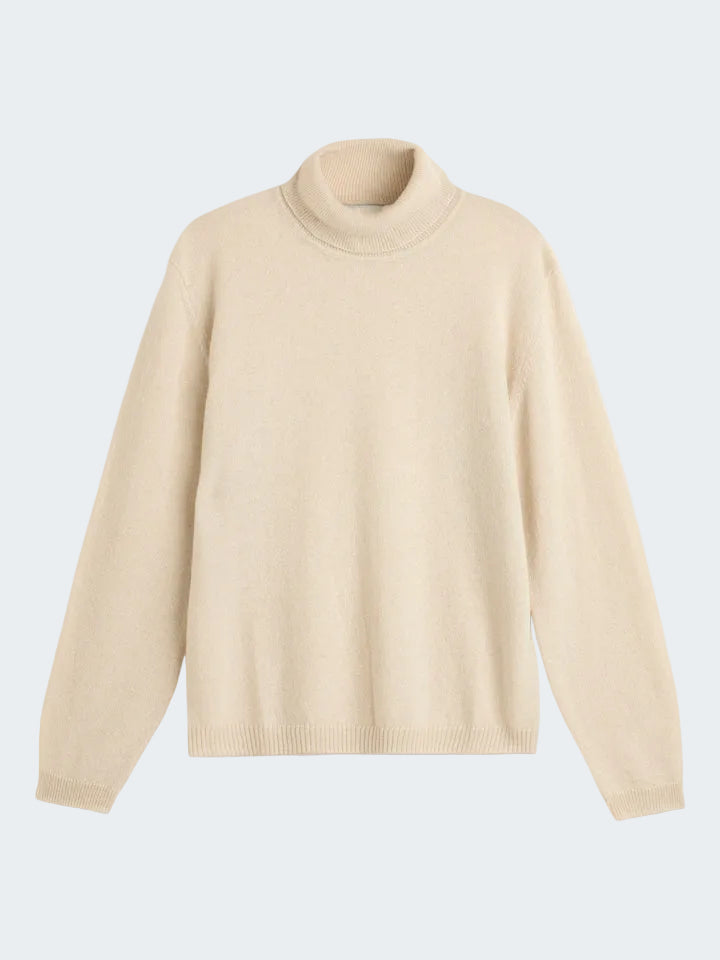 Beige turtleneck sweater
