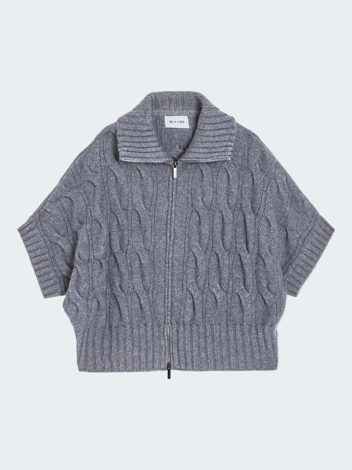 Cashmere Wool High Neck Vest