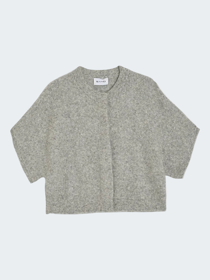 Gray textured sweater