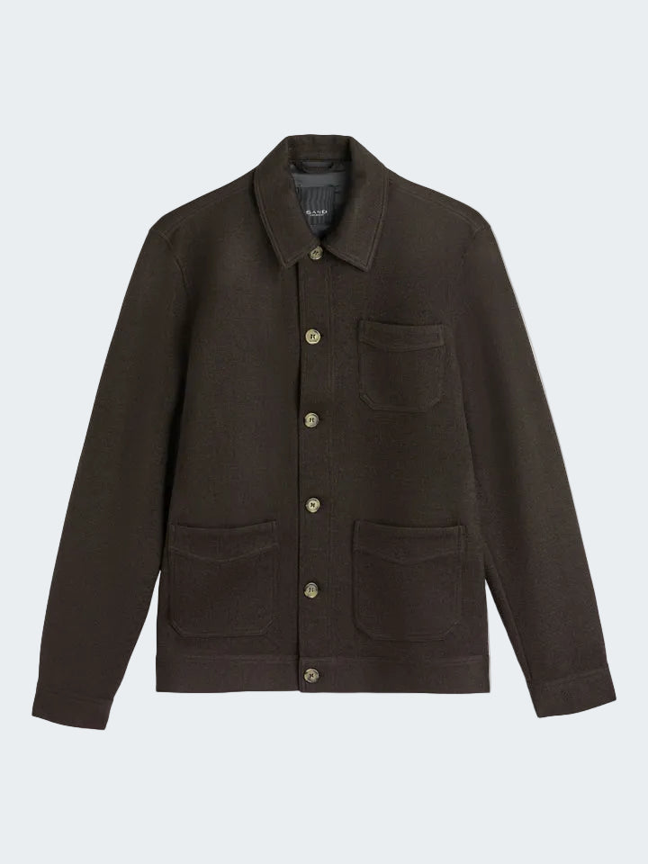 Merino Wool Bonded Jersey Overshirt