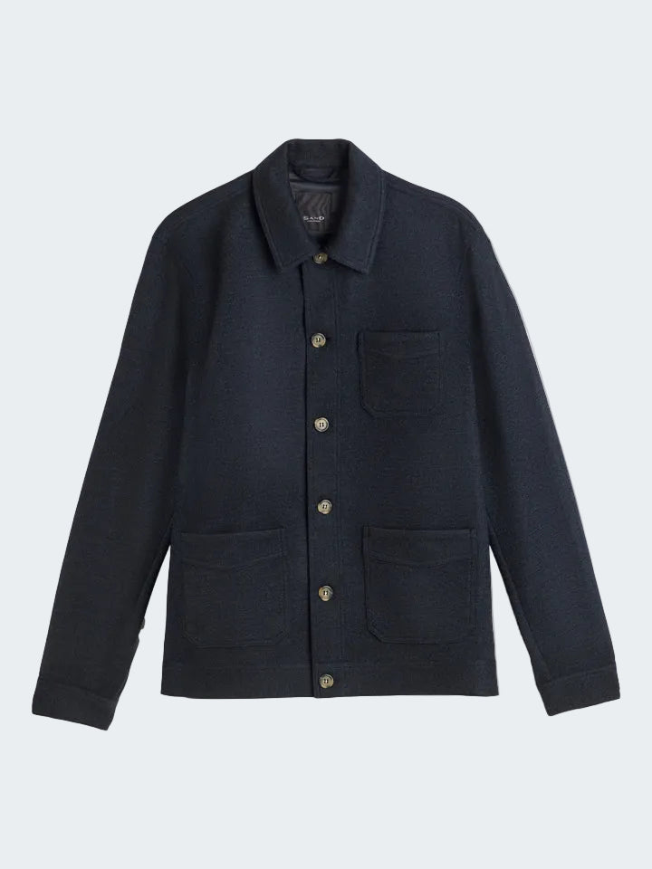 Merino Wool Bonded Jersey Overshirt