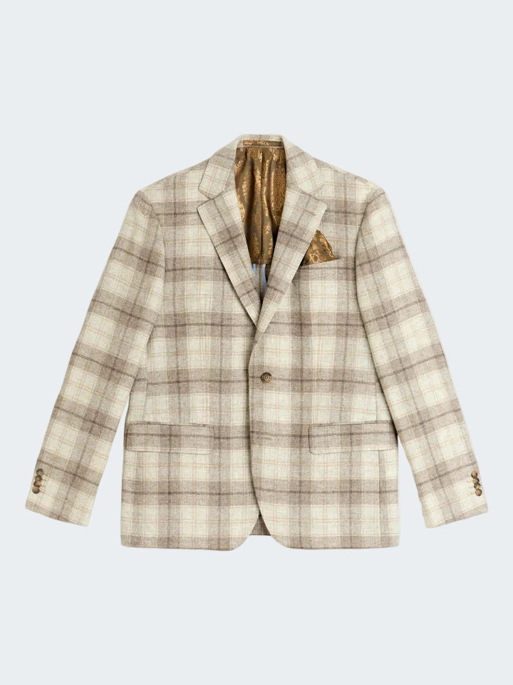 Cashmere /Wool Check Blazer
