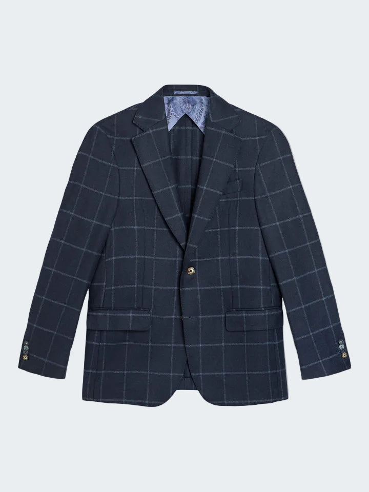 Soft Lambswool Check Blazer