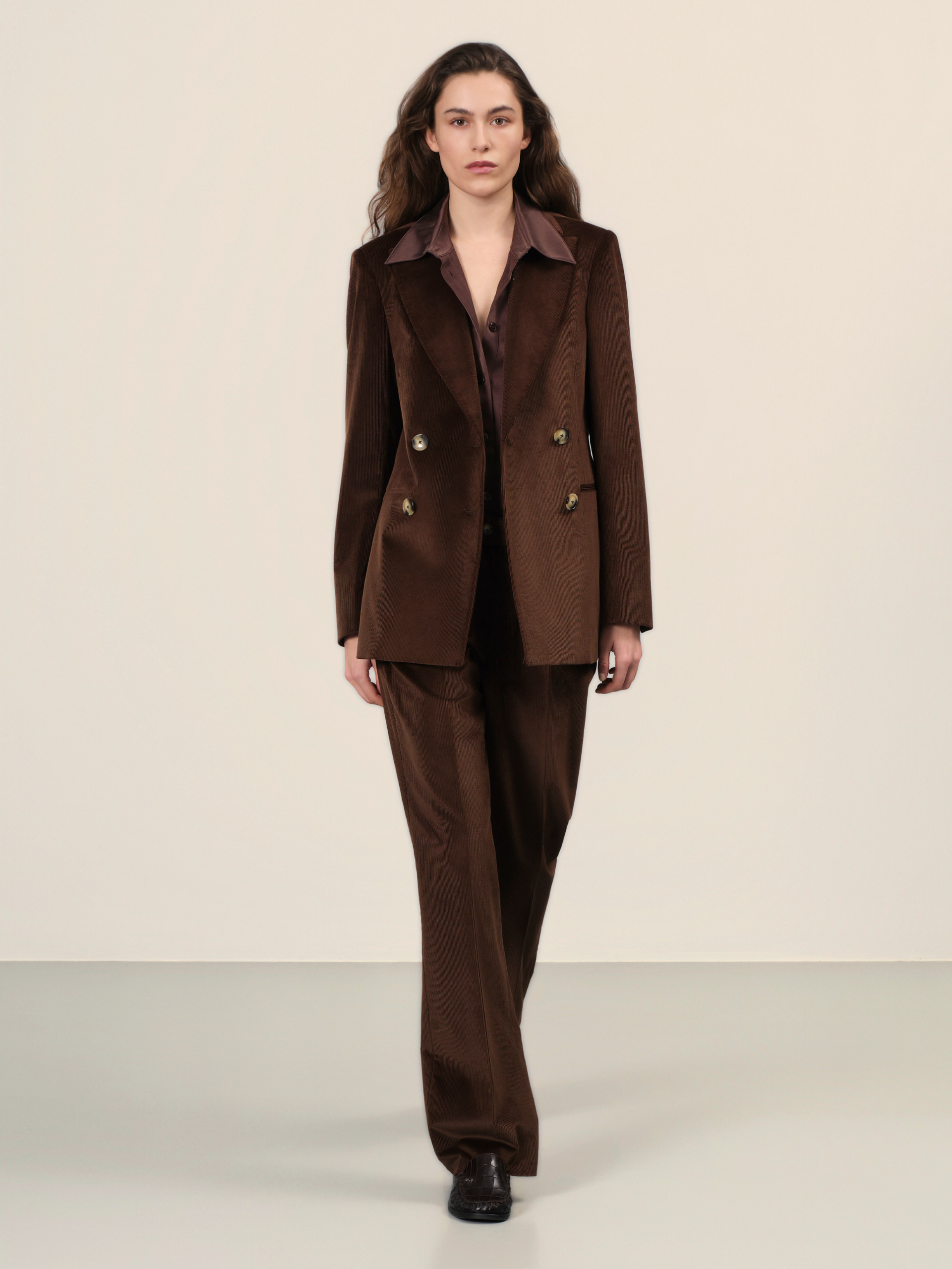 Corduroy Double-Breasted Blazer