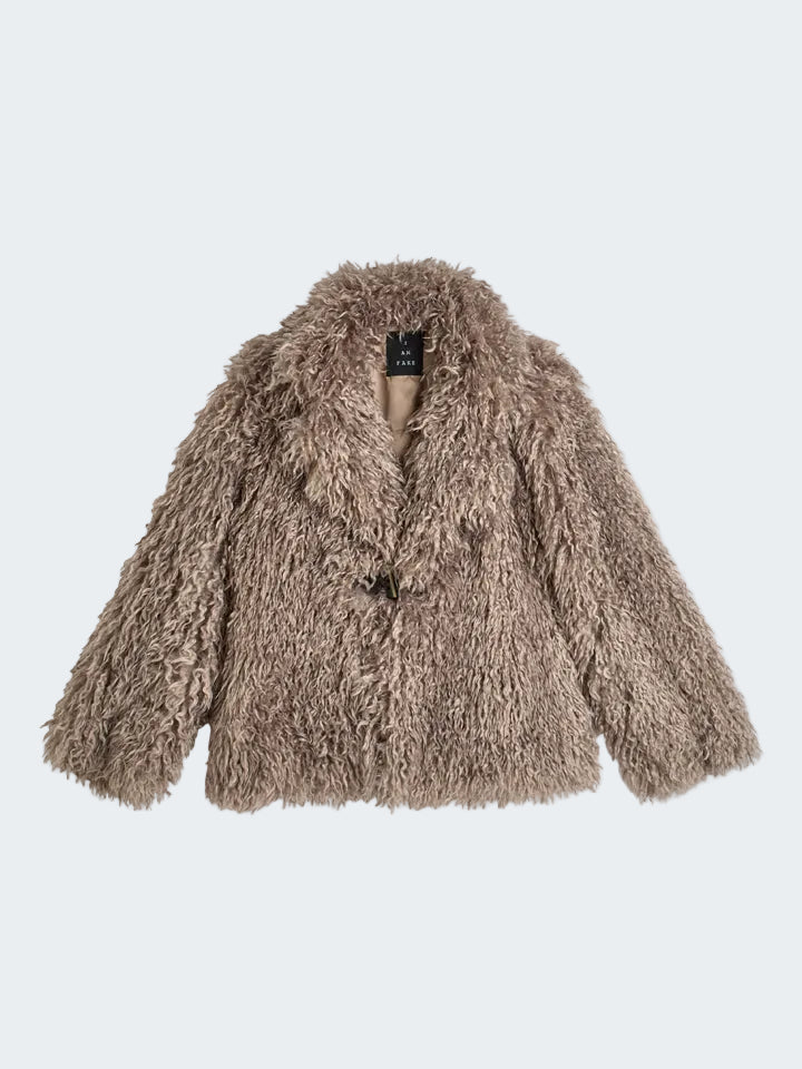 Short Fake Long Fur Coat