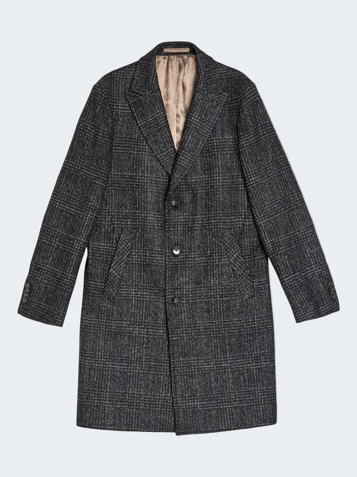Retro Glenn Check Wool Coat