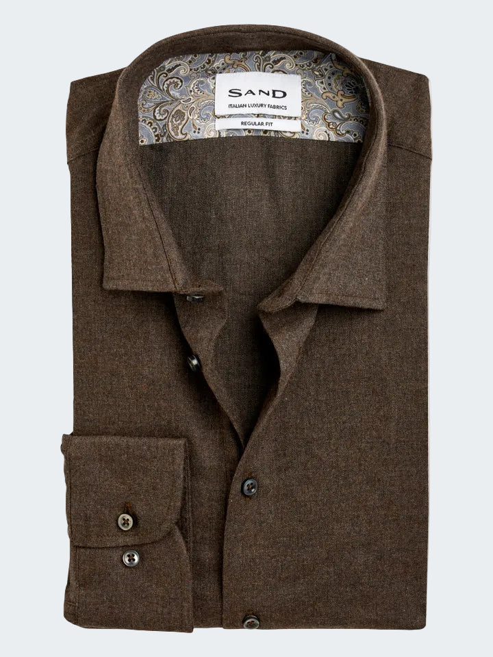 Fine Twill Flannel Regular Shirt