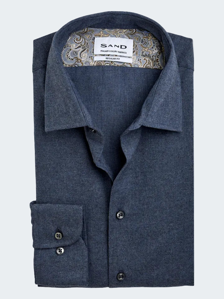 Fine Twill Flannel Regular Shirt