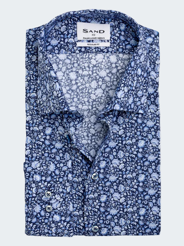 Cotton Poplin Printed Shirt - Regular