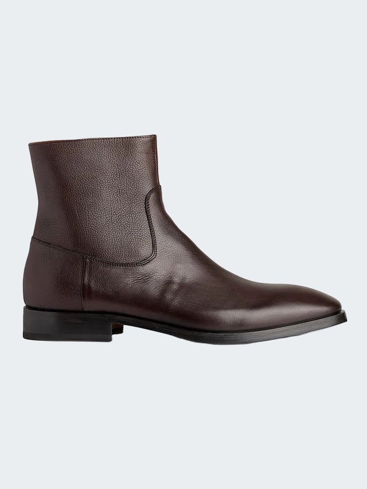 Leather ankle boots