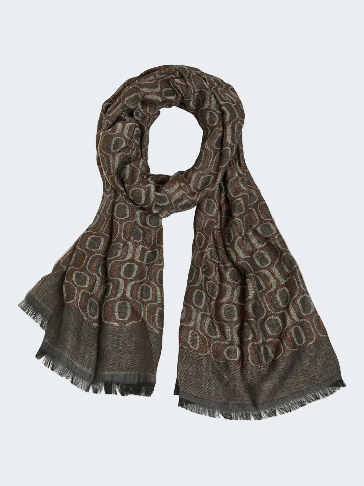 Ring Pattern Wool Scarf