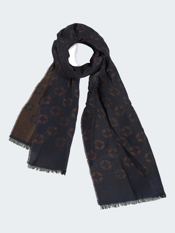 Circle Pattern Wool Scarf