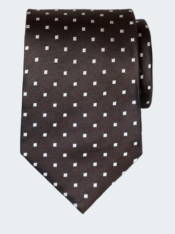 Polka dot silk tie