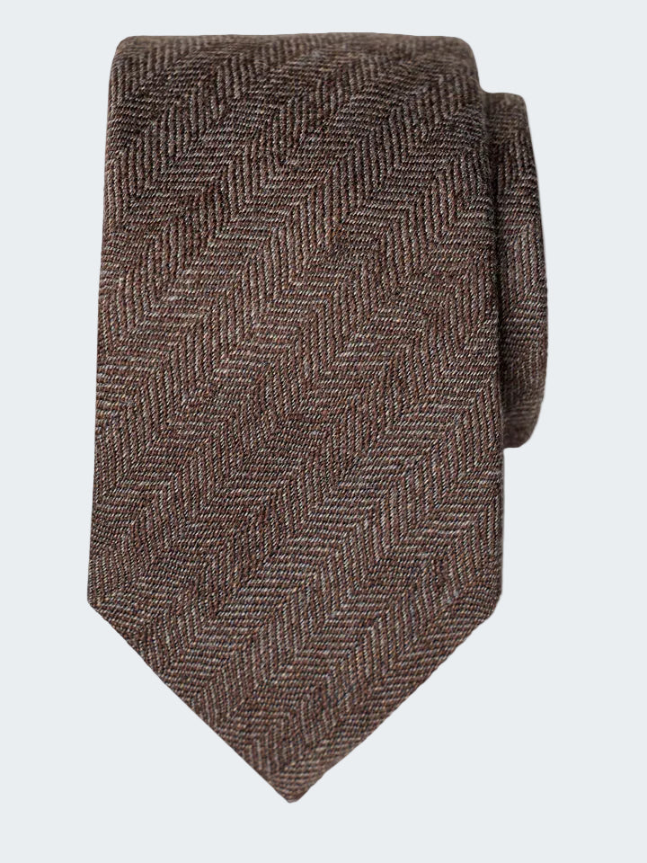 Zig-zag wool silk tie