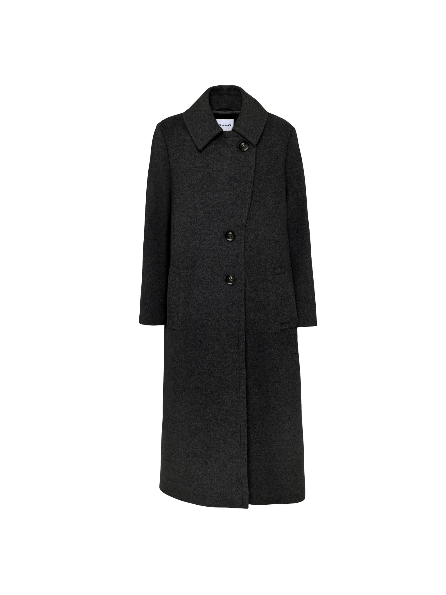 Cashmere Coat W - Clareta Long I Ebony Black