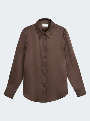 Long Sleeve Silk Stretch Shirt