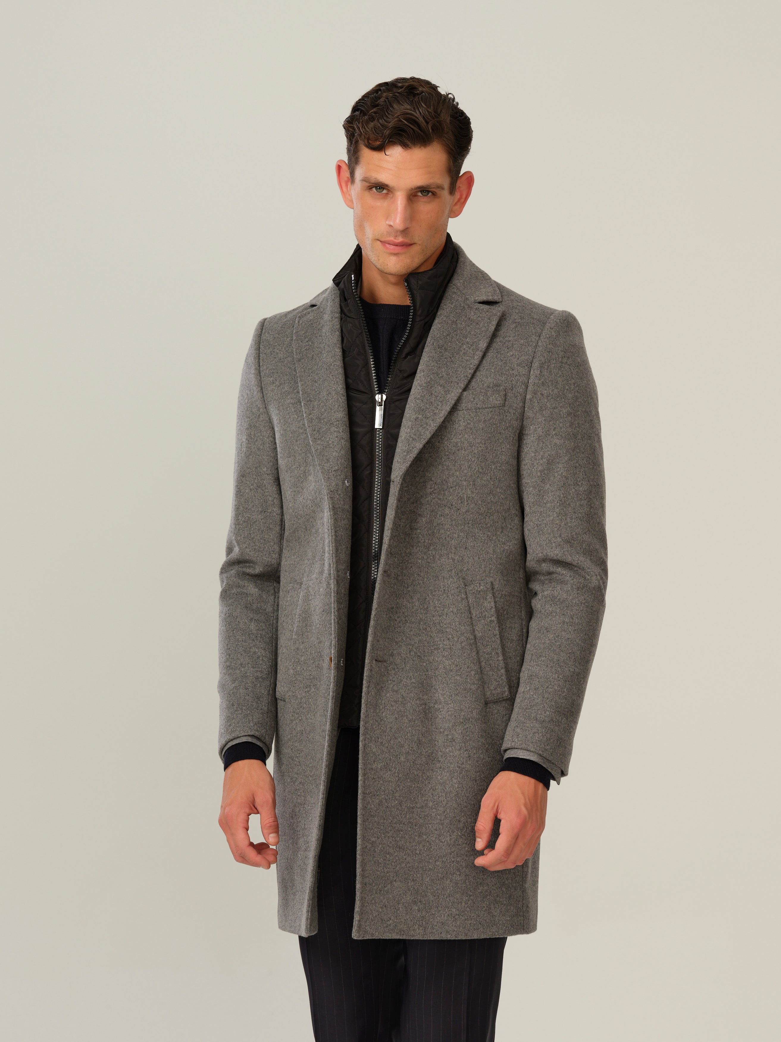 Cashmere Coat Sultan Tech - Smoky Grey