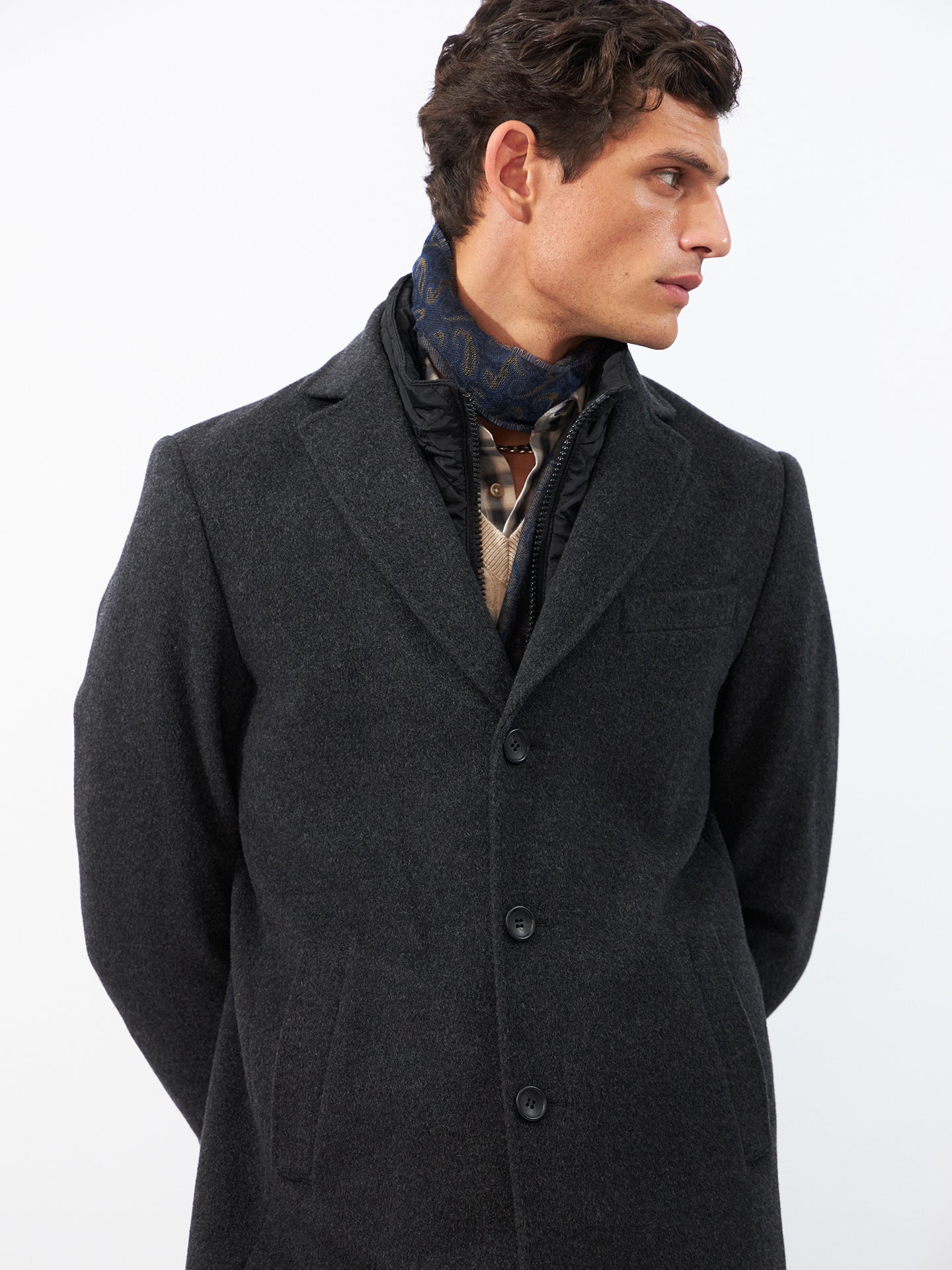 Cashmere Coat Sultan Tech - Graphite Grey