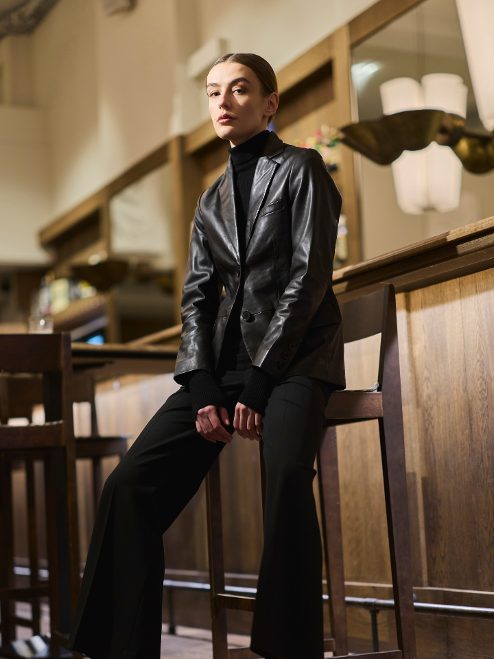 Genuine Soft Leather Blazer