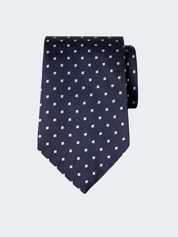 Polka dot silk tie