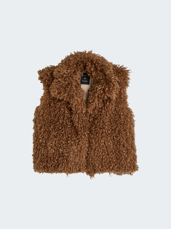 "I Am Fake" Fur Vest