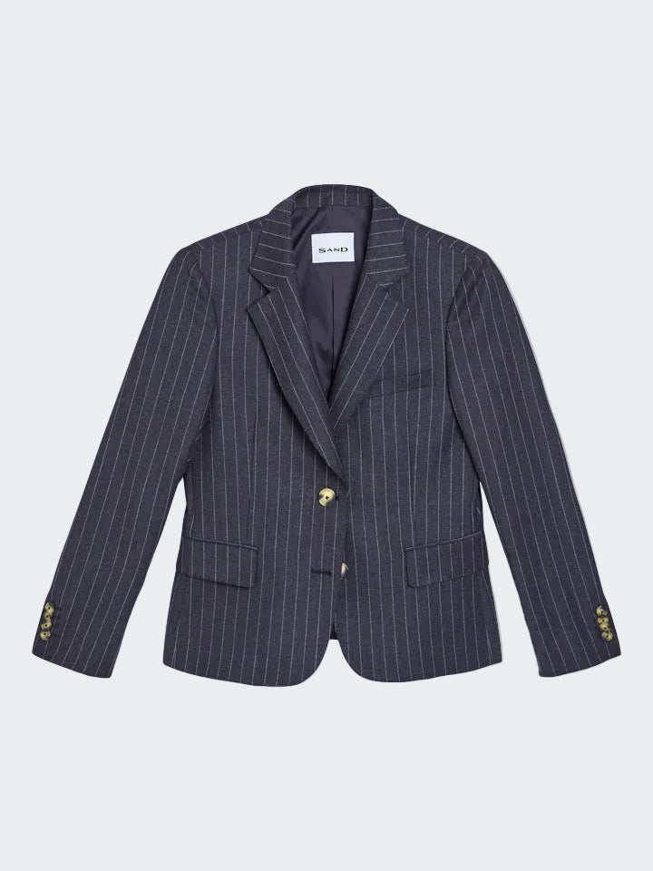 Pinstripe fit wool blazer