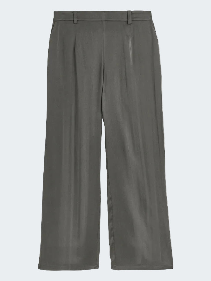 Wide Silk Stretch Trousers