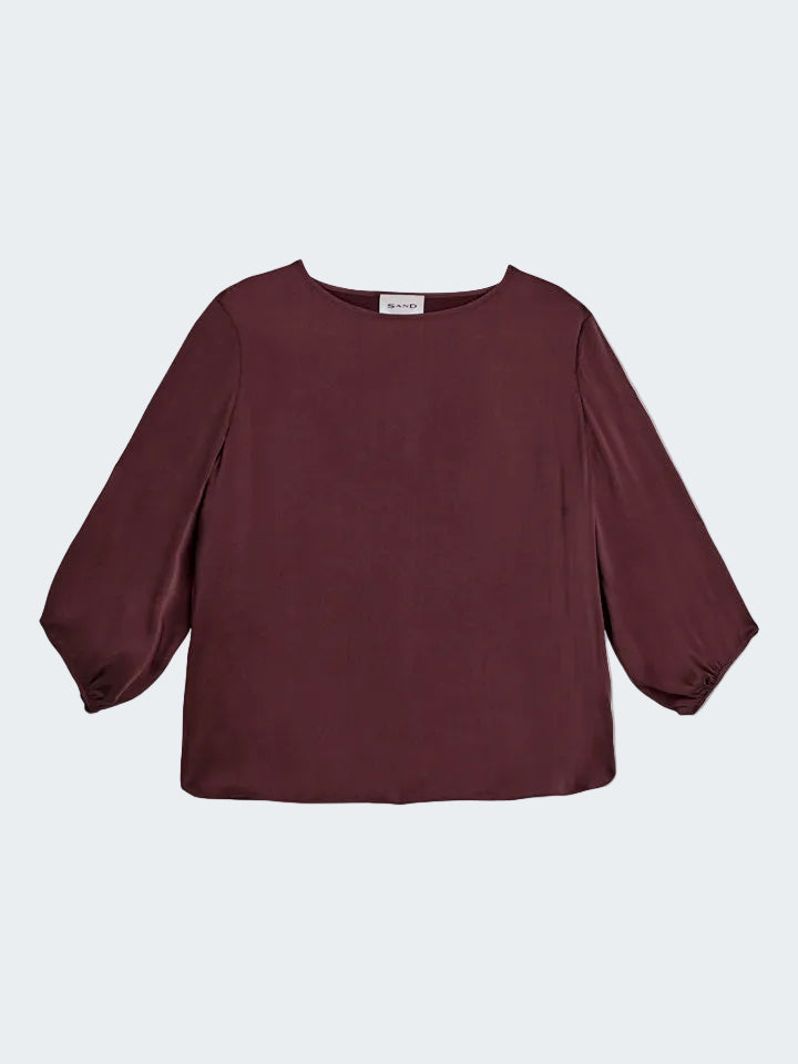 Gathered cuff top in Silk Stretch