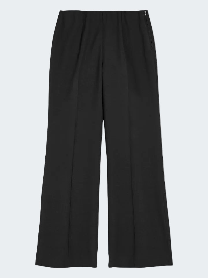 Flared stretch cadi trousers