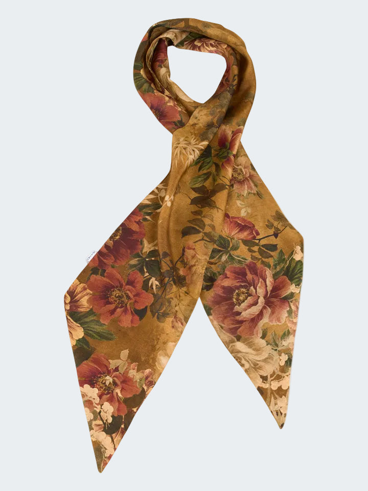 Silk Print Floral Scarf