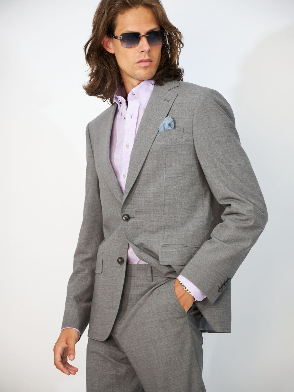 1101 Super Stretch Craig - Smoky Grey | Modern fit