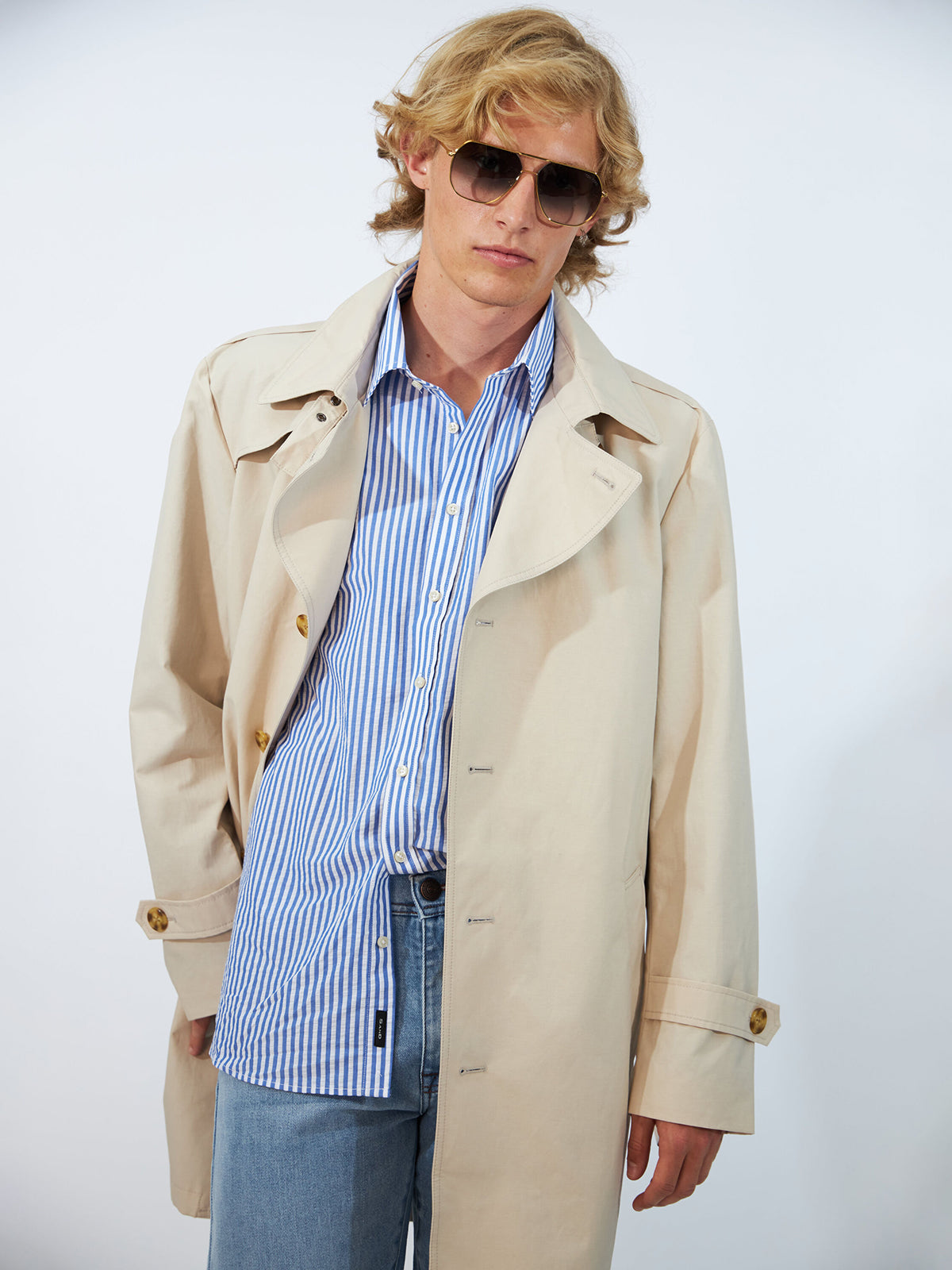 Techno Cotton Single Trench - Champagne Beige