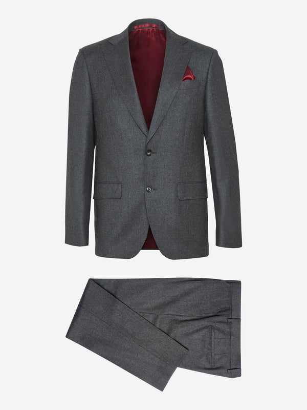 Cashmere Flannel Star Napoli-Mark N - Graphite Grey | Modern fit