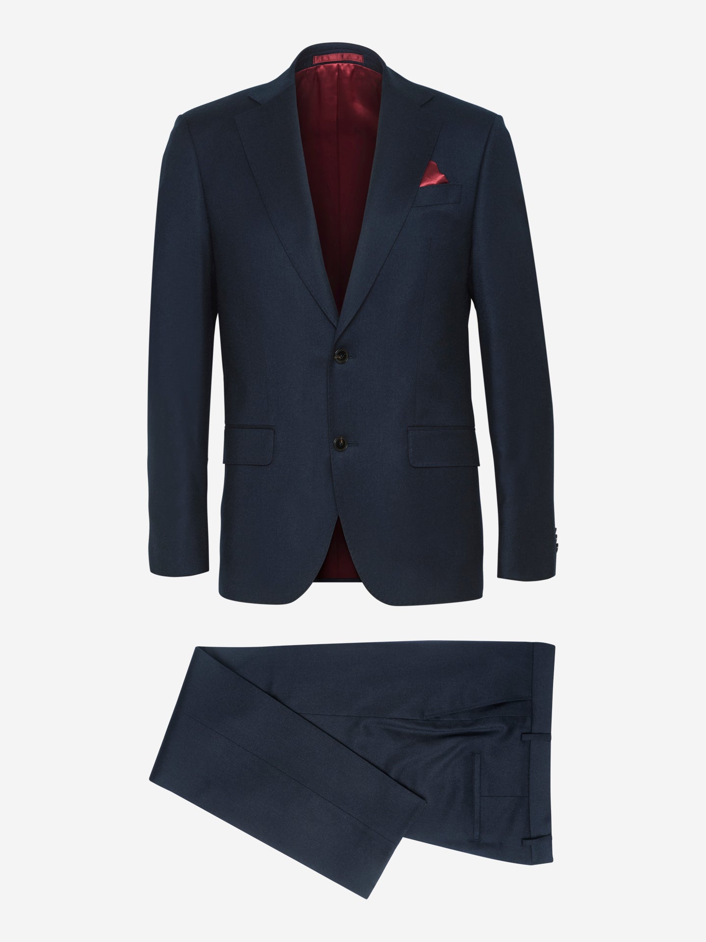 Cashmere Flannel Star Napoli-Craig - Dark Navy Blue | Modern fit