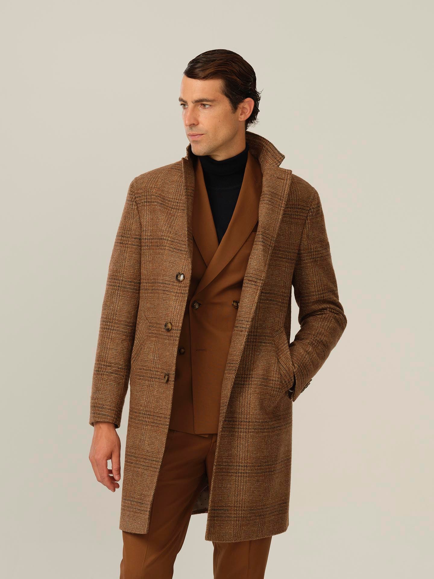 7475 Retro Coat - Dark Camel