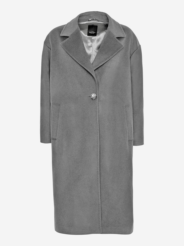 Cashmere Coat W Fiden - Smoky Grey