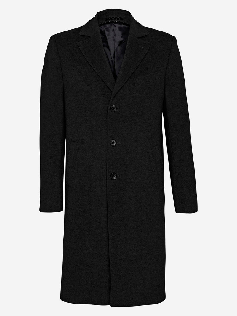 Cashmere Coat Sultan Long. - Ebony Black