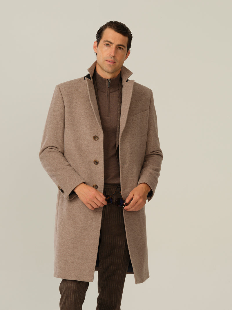 Cashmere Coat Sultan Long. - Mink Beige